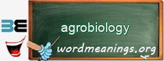 WordMeaning blackboard for agrobiology